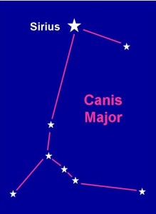 Star map of Canis Major